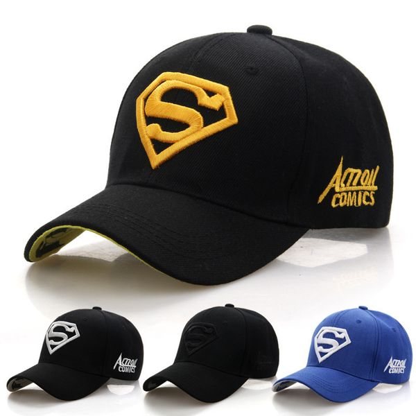 

designer hat letter superman cap casual baseball caps for men and women hats snapback caps couple sun hat gorras wholesale, Blue;gray