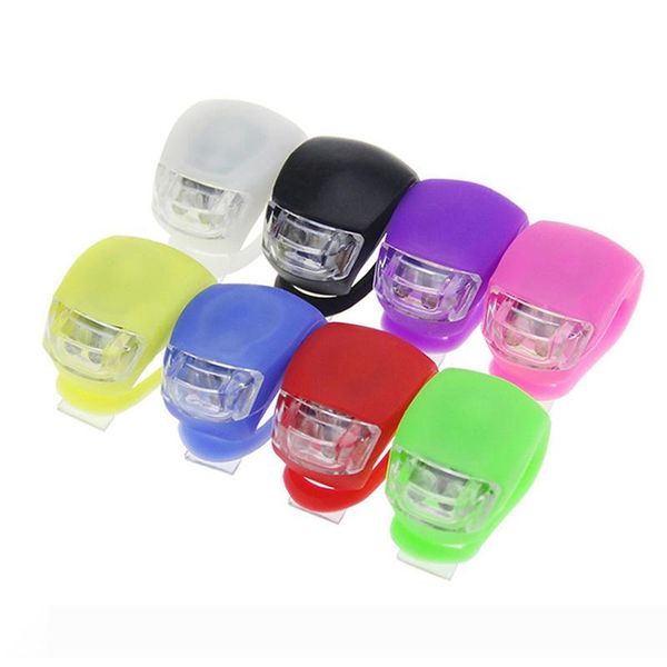 

bicycle front light silicone led head front rear wheel bike light waterproof cycling with battery bicycle accessories bike lamp
