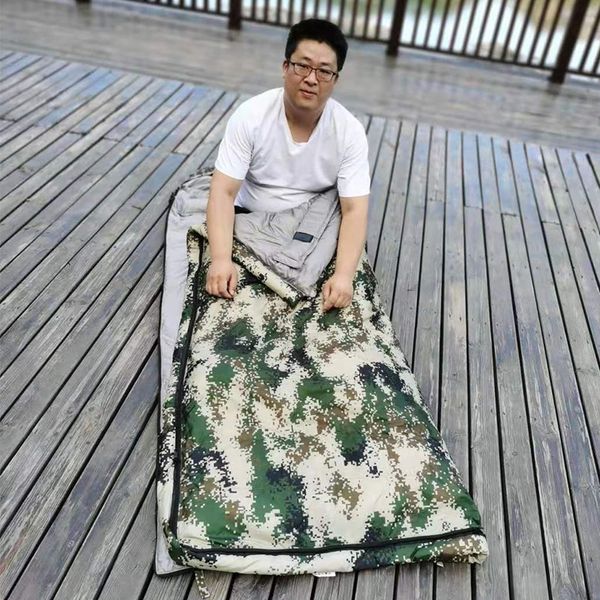 

envelope warm sleeping bag outdoor camping cold-proof warm portable single winter thickened envelope sleeping bag