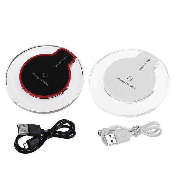 

crystal phone wireless charger adapter qi usb fast charging for iphone 6/7/8/x plug samsung xiaomi huawei