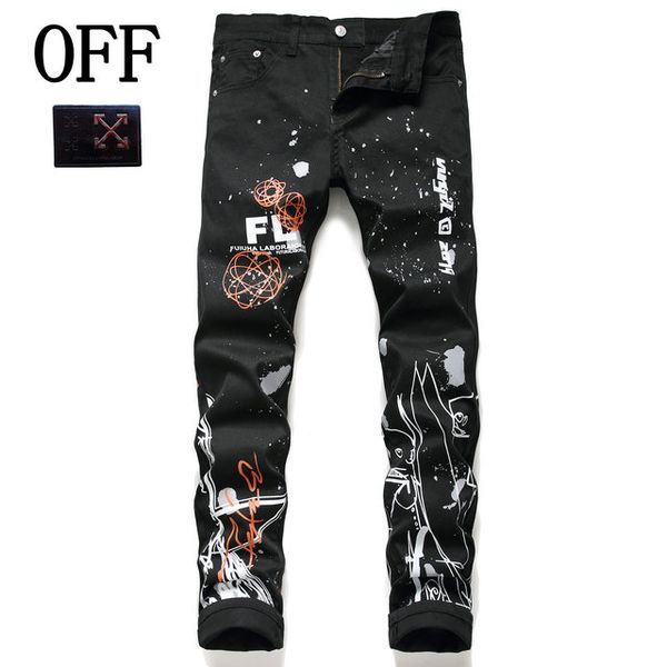

wholesale 2020 new mens distressed ripped biker jeans slim fit motorcycle biker denim for men fashion hip hop mens jeans ~~gh101, Blue