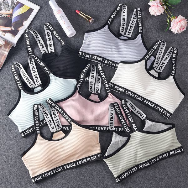 

women sports bra crop fitness running sports bra female for women female underwear for gym fitnes, White;red