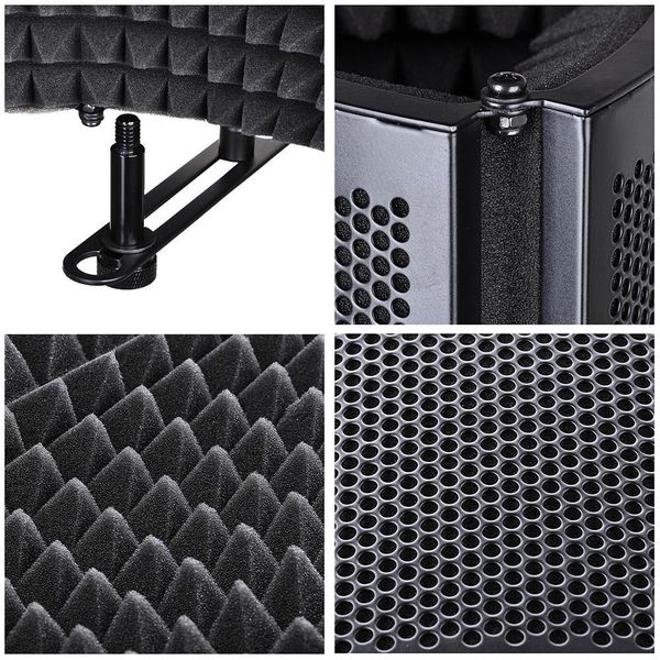 

folding studio microphone isolation shield recording sound absorber foam panel soundproof wall stickers sponge studio foam