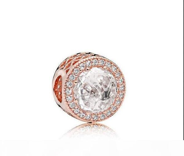 

y 2020 new authentic real s925 diy bracelet sterling silver cubic zirconia charms bead for pandora chain pink color fashion jewelry, Black