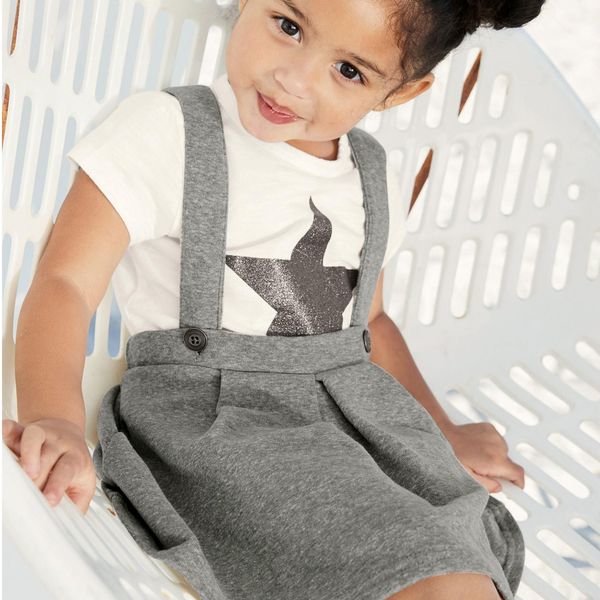

ins wear dress new girl's belt skirt set children's short sleeve t-shirt skirt cotton children's dress set