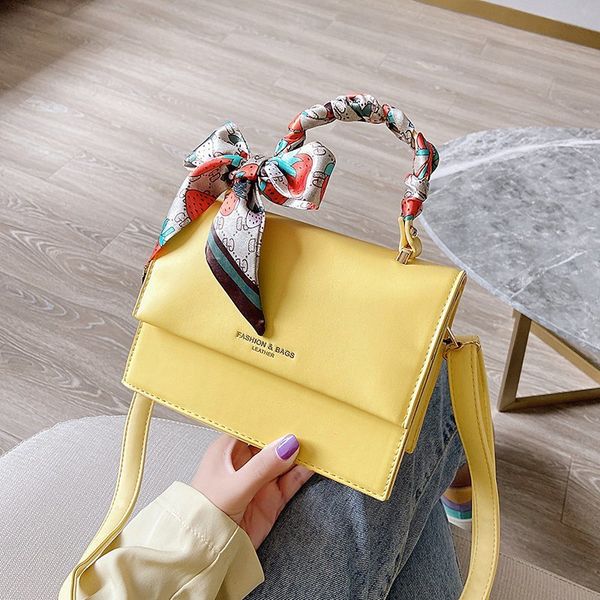 

ribbons portable small square bag women summer fresh and versatile daily shoulder bag casual messenger phone simple balck