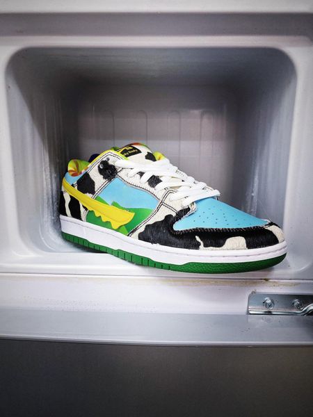 

american ice cream jerry's x sb dunk low pro qs "chunky dunky" dunk series low-classic wild casual sports shoes 36-46, Black