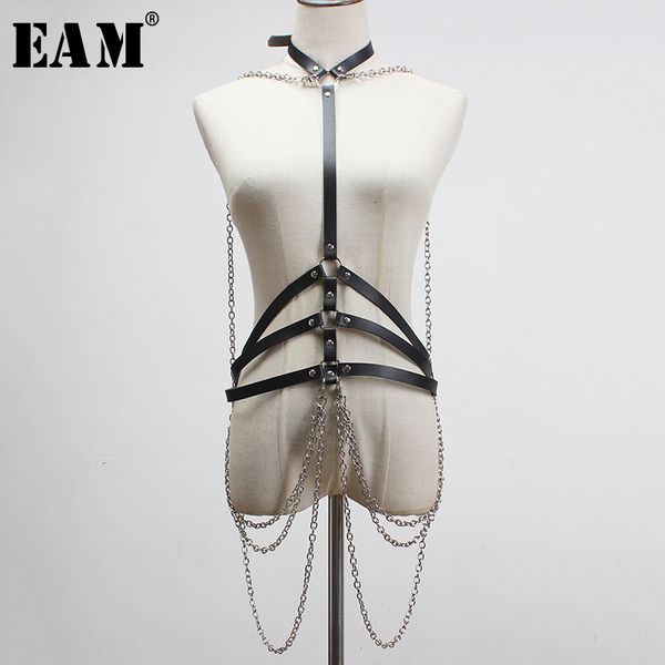 

eam] pu leather removable bandage cross buckle strap chain belt personality women new fashion tide all-match spring 2020 1u280, Black;brown