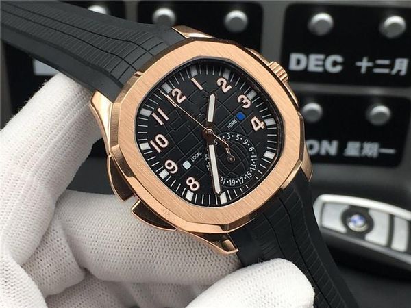 

super 57 montre de luxe automatic watch movement 316l fine steel case diameter 40mm thickness 12mm waterproof 50m rubber watchband, Slivery;brown