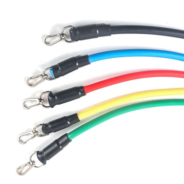 

durable 11 piece / set latex fitness tubes resistance bands exercise workout fitness equipment