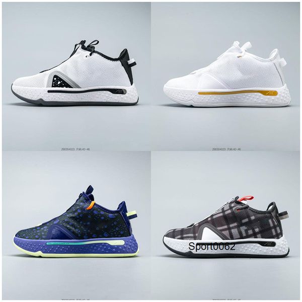 

paul george pg 4 kids basketball shoes sneakers gatorade x nasa zipper men man purple 4s sports arrival trainers shoes, Black