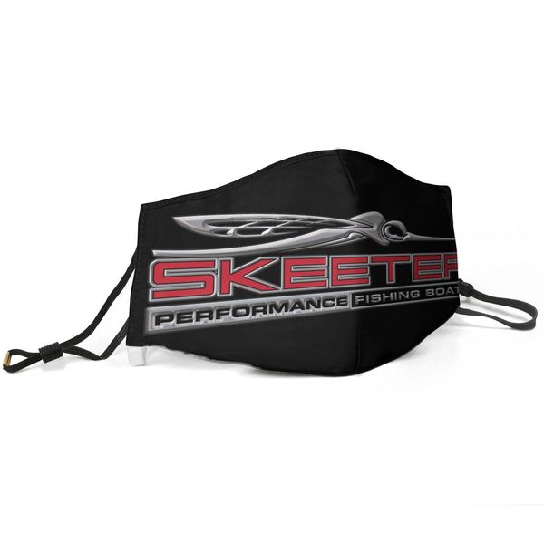 

women men face mask dust mask muffle skeeter performance bass metal printed with adjustable ear hook mas, Silver