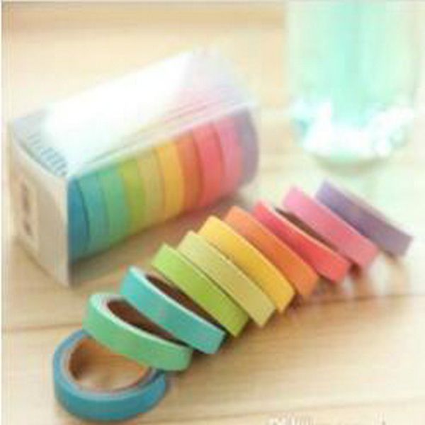 

2016 2016 bayar di tempat10 rainbow sticky paper adhesive decorative tape scrapbooking diy gift bayar di 2016 bayar home2010 lwabw