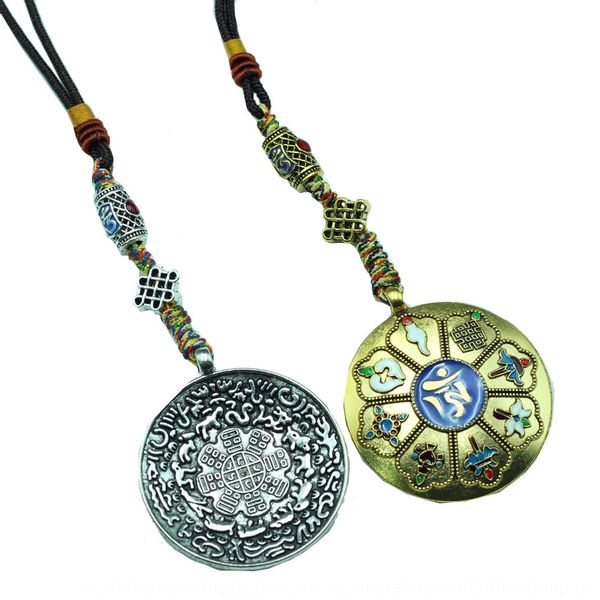 

mmowg diy handmade ethnic style diy nation ethnic group bag six-character waist pendant twelve zodiac eight treasures nine palaces eight dia, Silver