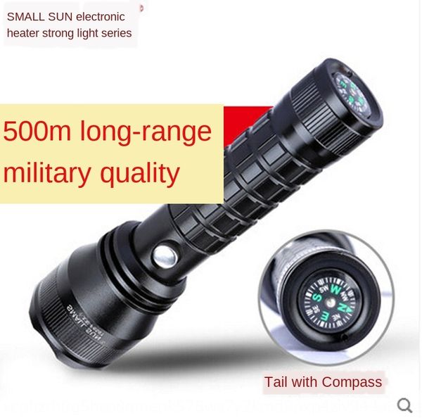 

h3ns9 small sun outdoor compass searchlight rechargeable 26650 lithium battery zy-f658t small sun outdoor compass searchlight rechargeable 2