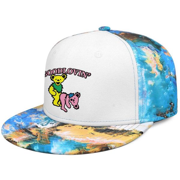 

grateful мертвых медведей хорошо lovin unisex flat брим baseball колпачком персонализированные trucker шляпы и компания полный текст аннотир, Blue;gray