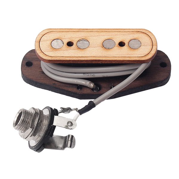 

4-string cigar box guitar pickup 6.35mm input jack maple wood guitar pickup