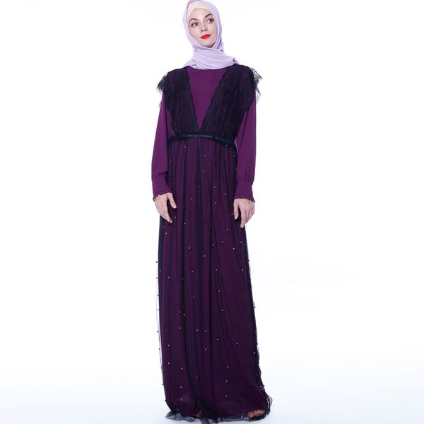 

lace mesh abaya dubai muslim hijab dress abayas for women oman caftan marocain kaftan turkish islamic clothing tesettur elbise