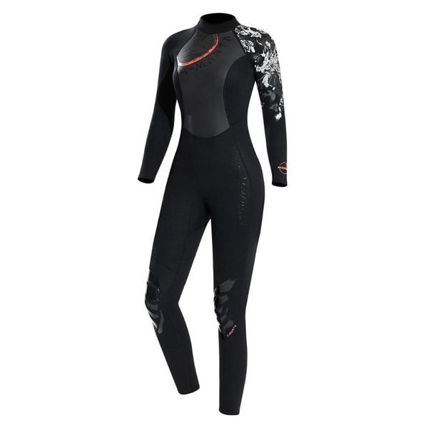 

women 3mm diving wetsuit long sleeve wet suit jumpsuit full body suit