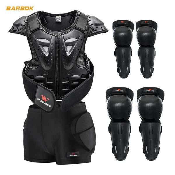 

wosawe kids roller skateboard motorcycle armor vest jackets knee elbow hip buprotection bike ski hockey sport protective gear