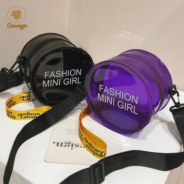 

лазерная crossbody сумки для женщин цвета конфеты письмо мода пвх jelly маленький круглый сумка 2020 новый мини плечо сумка