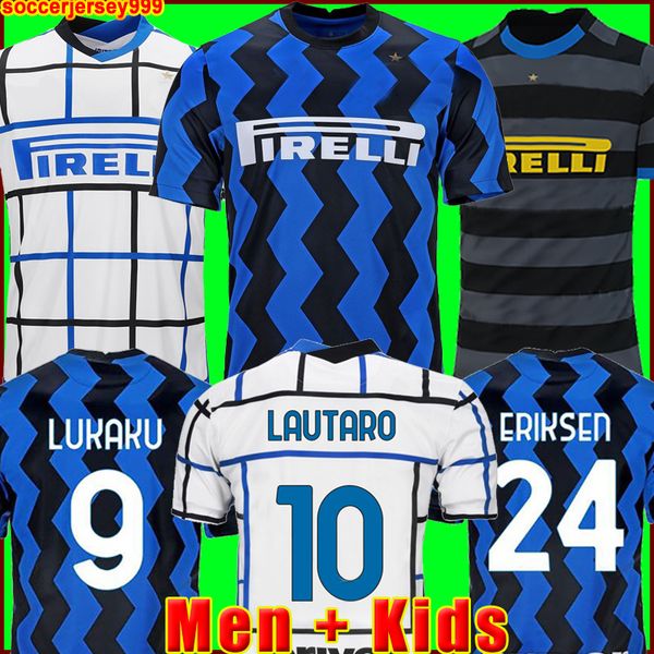 

inter milan soccer jersey eriksen lukaku lautaro alexis 20 21 perisic skriniar godÃ­n football shirt 2020 2021 uniforms men + kids kit, Black;yellow