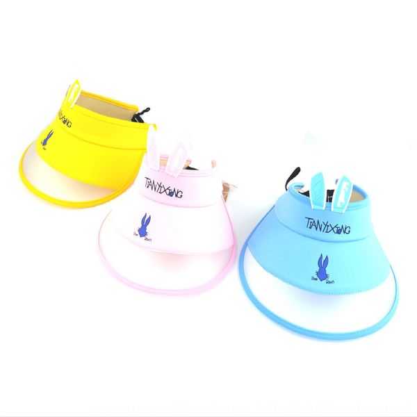 

children's summer sun summer 2020 new super cute animal korean semitransparent baby empty hat sunscreen children's sun hat, Blue;gray