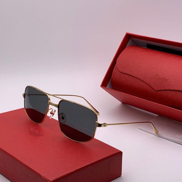 

wholesale new design pilot sunglasses 0193 square frame simple popular style uv400 lens protection glasses with original box, White;black