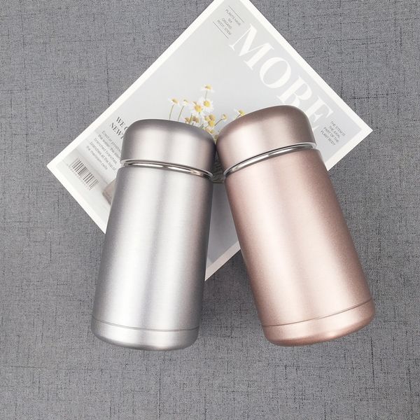 

simple solid color frosted student small tea filter straight body women's office business gift thermos cup filter thermos cup cup