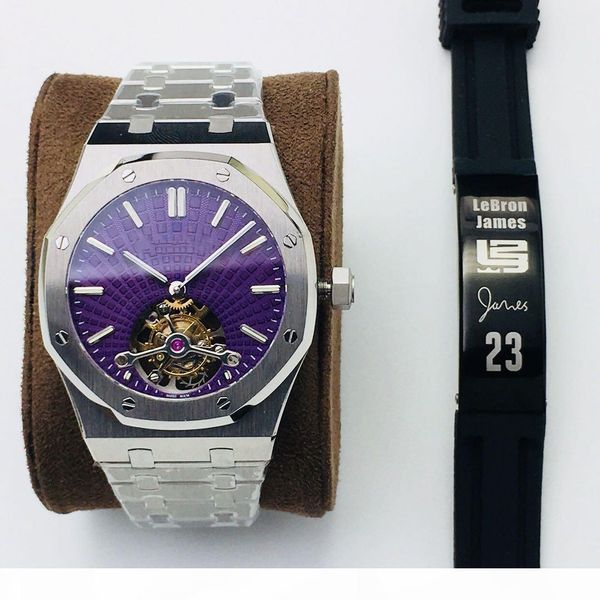 

r8 factory ultra-thin tourmaline manual mechanical movement cal.2924 table 41*10.6mm904l solid steel sapphire crystal glass hands super lumi, Slivery;brown