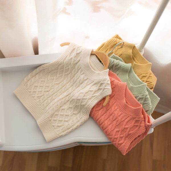 

mmtkids 2020 spring clothing sweater children's clothingboys and girls twist vest vest children's y006, Blue