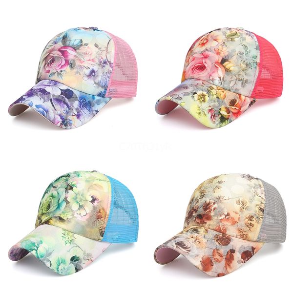 

washed hole ponytail cap breathable soild color mesh baseball hats unisexpony hat summer outdoor sports caps ljjp49-2#758, Black