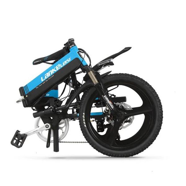 

lankeleis g550-s 2019 новый 20-дюймовый электрический велосипед 48v 400w складной электрический велосипед / велосипед л г, Silver;blue