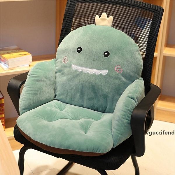 

cartoon chair cushion lumbar back support, thicken seat pad pillow for beach home office car seat chair buttocks pad 2