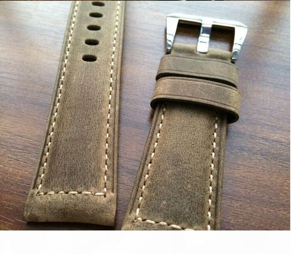 

оптово-brown crazy horse 24mm 26mm телячьей ремень, для ретро ремешки часов, классические мужские ремешки часов, Black;brown