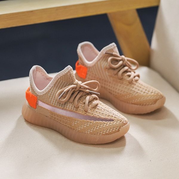 

children's sports coconut baby 2020 new children's boys and girls breathable flying knitted coconut shoes korean-style baby shoes, Black