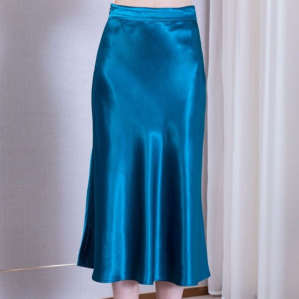 

2020 new slim fishtail hip-covered high waist fishtail a- shaped elegant skirt mid-length slim skirt for women, Black