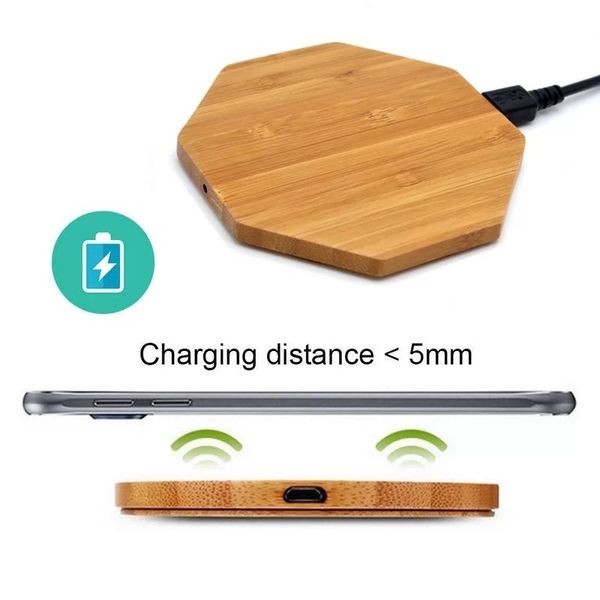 

Wood Wireless Charger Fashion QI 10W Square Round Wireless Chargers IPhone/Galaxy Huawei Micro USB Fast Charging 4 Styles New Arrival