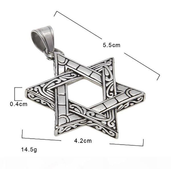 

r jewish jewelry magen star of david pendant necklace women men gold silver plated hip hop israel necklace classic david star cross sta