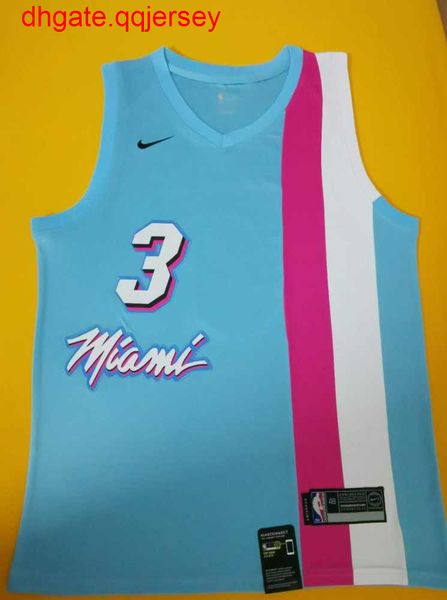 

2020 men's dwyane wade #3 light bluejersey, Gray