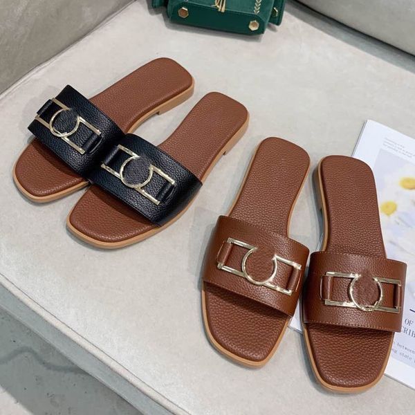 

2020 women sandals logo slippers designer shoes sapatos femininos zapatos mujer chaussure femme sapato feminino sandals, Black