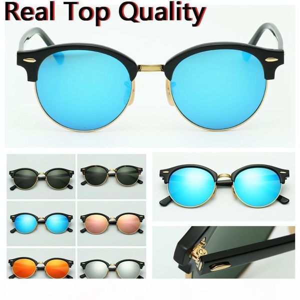 

designer sunglasses round model uv400 glass lenses sun glasses des lunettes de soleil with original leather case, accessories, box, etc, White;black