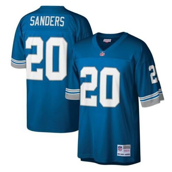 

barry sanders #20 mitchell & ness men's 1996 legacy jersey, Gray
