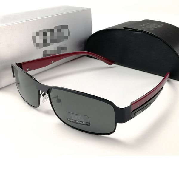 

new square polarized sunglasses men women alloy frame vintage brand designer male sun glasses for driving fishing sports goggle, White;black