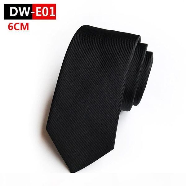 

l fashion silk classic skinny 6cm men neck ties casual wear business wedding party solid neckties for men, Black;blue