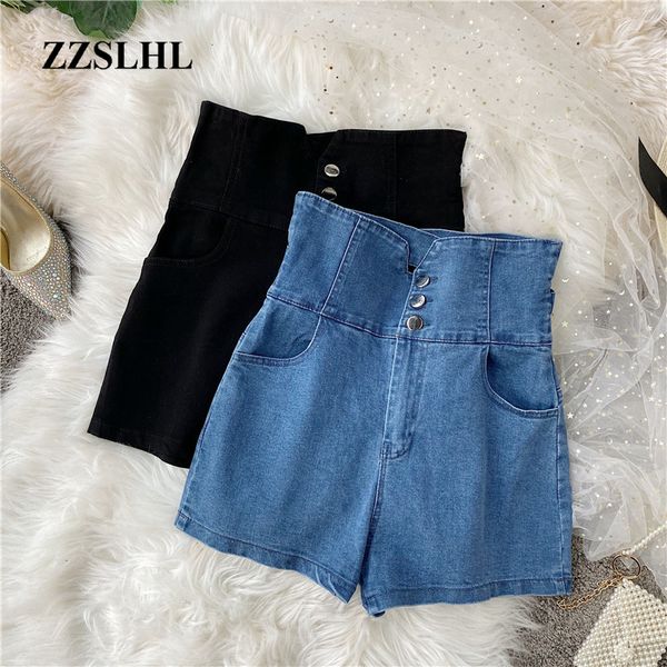 

summer shorts 2020 women slim shorts casual denim ultra high waist joker basic women denim for womens, White;black