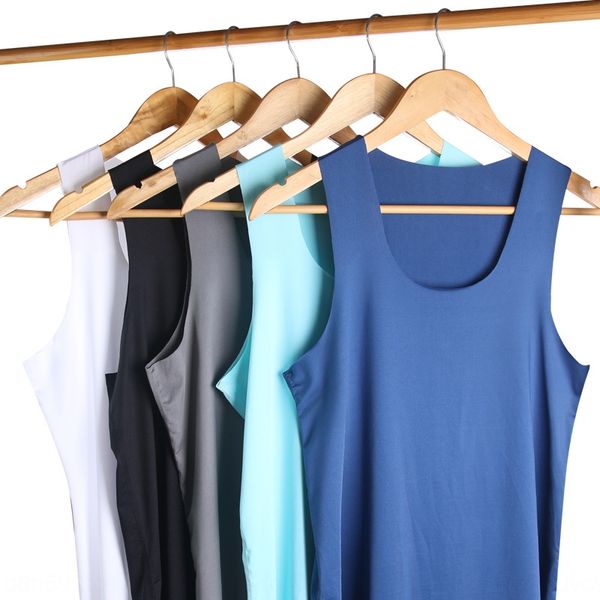 

ice silk seamless men' fitness summer underwear vestvest vest slim fit tight underwear youth sports hurdle sleeveless base shirt, White;black