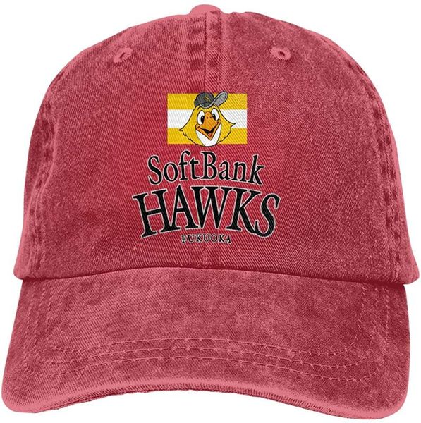

fukuoka softbank hawks baseball cap adjustable trucker hat, Blue;gray
