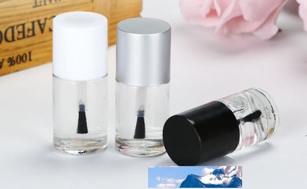 500Pcs 10мл высокого качества Пустой круглой формы бутылки лака для ногтей УФ-Cap Малые кисти Nail Art Container Glass Nail Art Бутылочки SN1143