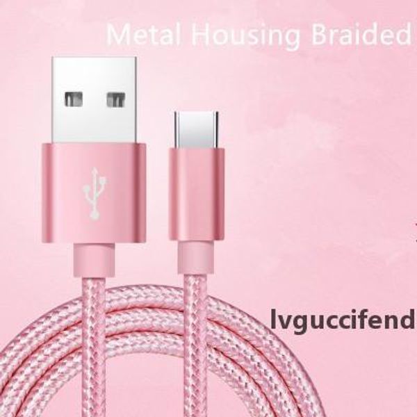 

10ft 6ft 3ft metal housing braided micro usb cable type c charging cable for samsung s8 android smart phone